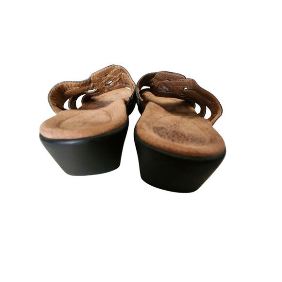 Thom McAn Wendi Comfortable Black Slip-on Sandals Leather Upper Size 7M - Picture 4 of 8